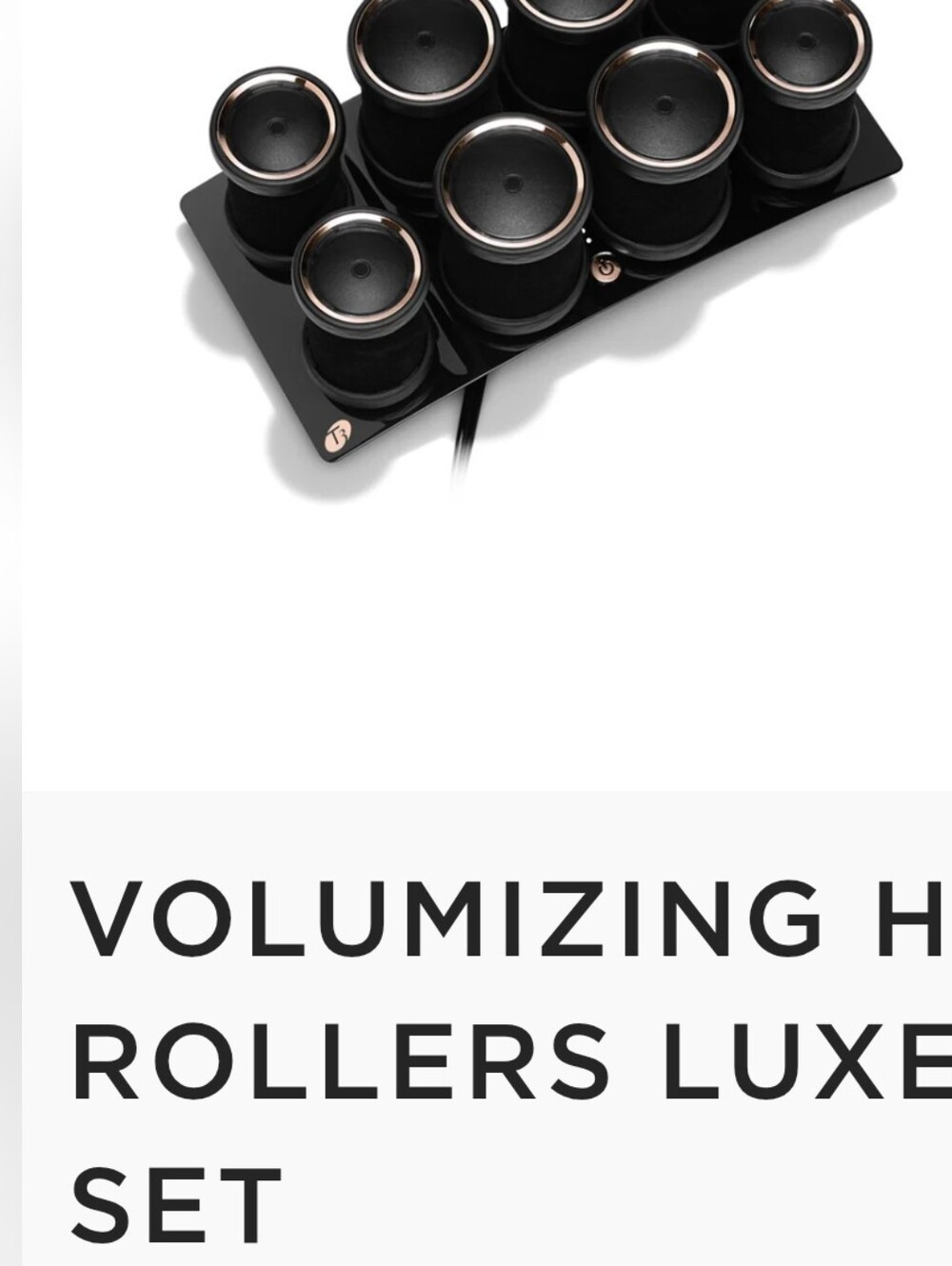 T3 Black and Rose Gold Volumizing Rollers Set
